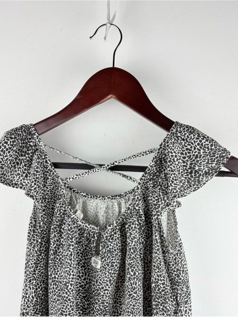 Billabong Girl's Animal Print Flutter Sleeve Sundress Summer Dress Medium 8 10